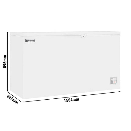 GGM Gastro Commercial Chest Freezer - 1504x695mm - 469 L - Plastic Lid - incl. separating grid - For UK