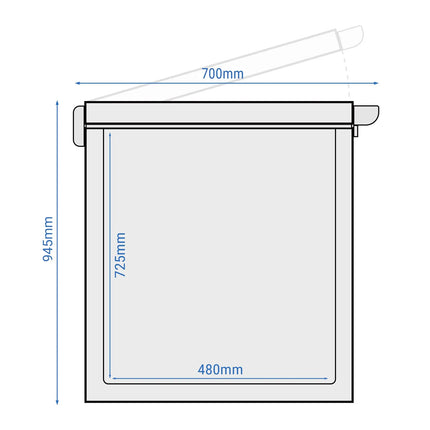 GGM Gastro Commercial Chest Freezer - 1504x695mm - 469 L - Plastic Lid - incl. separating grid - For UK