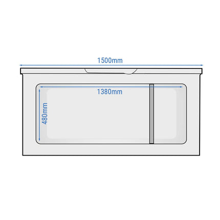 GGM Gastro Commercial Chest Freezer - 1504x695mm - 469 L - Plastic Lid - incl. separating grid - For UK