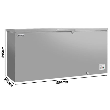 GGM Gastro Commercial Chest Freezer - 1804x695mm - 534 L - Stainless Steel Lid - incl. separating grid - For UK