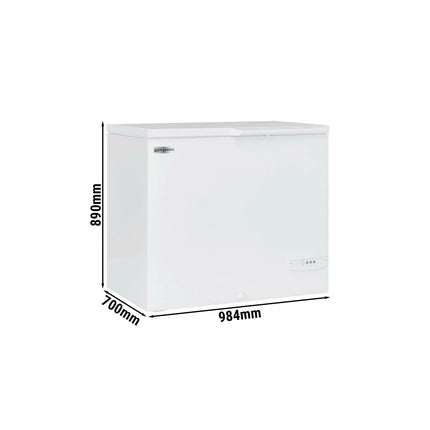GGM Gastro Commercial Chest Freezer - 984x700mm - 227 L - Plastic Lid - incl. separating grid - For UK