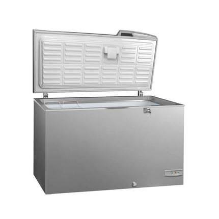 GGM Gastro Commercial Chest Freezer - 984x700mm - 236 L - Stainless Steel Lid - incl. separating grid - For UK