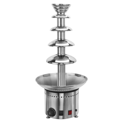 GGM Gastro Commercial Chocolate Fountain - Cascade Waterfall - 5-Tier - Capacity: 6kg - 280W - Height: 700mm