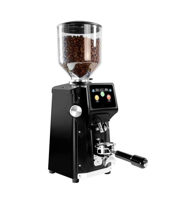 GGM Gastro Commercial Coffee Grinder - 1.2kg - with Ventilation System - Ø 83mm Flat Burrs - Portafilter-Activated - On Demand - Direct to Portafilter - Black