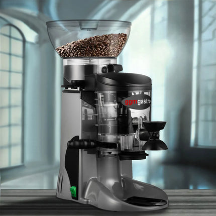 GGM Gastro Commercial Coffee Grinder - 1kg - with Dispenser (Doser) - Grey
