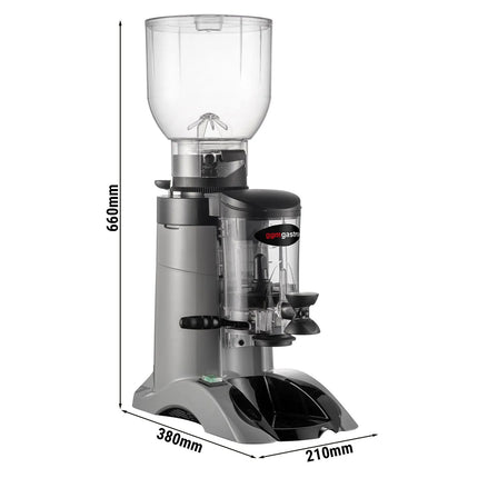 GGM Gastro Commercial Coffee Grinder - 2kg - 63dB - with Dispenser (Doser) - Grey