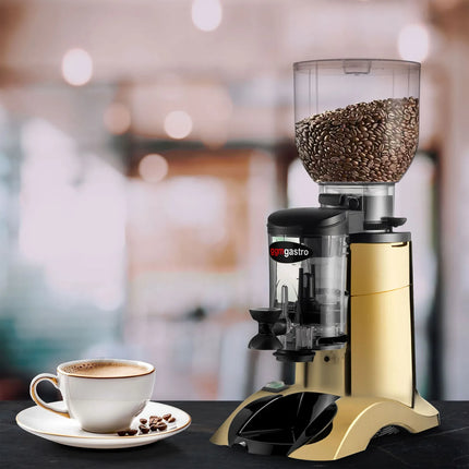 GGM Gastro Commercial Coffee Grinder - 2kg - with Dispenser (Doser) - Gold