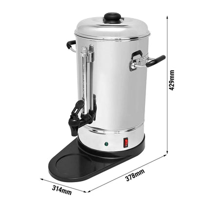 GGM Gastro Commercial Coffee Percolator - Manual Fill - 6L - 1.15kW - approx 9464 ml