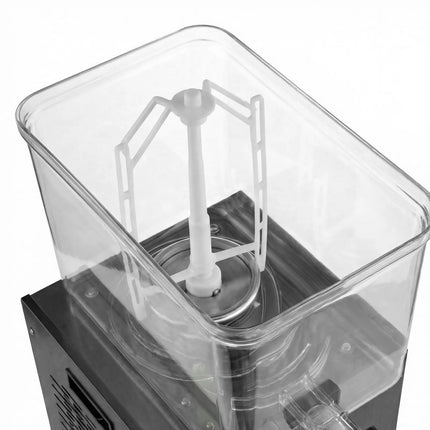 GGM Gastro Commercial Cold Drinks Dispenser - 1x polycarbonate tank with tap & paddle agitation - 18 Litres - 290W - Black - incl. drip tray