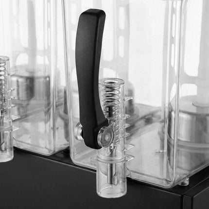 GGM Gastro Commercial Cold Drinks Dispenser - 3x polycarbonate tanks with tap - 3x 10 Litres - 600W - Black - incl. drip tray