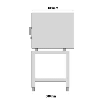 GGM Gastro Commercial Combi Oven Base Frame KD Series - 730x600x770mm - 5x GN 1/1 - Stainless Steel AISI 430 - with Rack for 5x GN 1/1 trays - Series KD Series