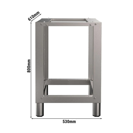 GGM Gastro Commercial Combi Oven Base Frame - PREMIUM - 530x610x800mm - Stainless Steel - for KDDV1011, KDDV623 & KDDV611 - Series PREMIUM