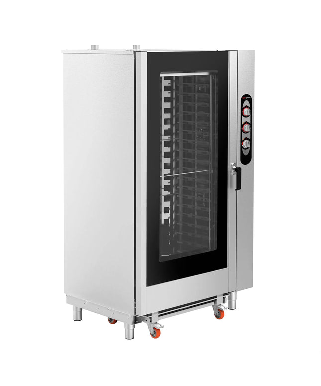 GGM Gastro Commercial Combi Oven - Manual Controls - 40x GN 1/1 or 20x GN 2/1 - incl. Core temperature probe & Tray trolley