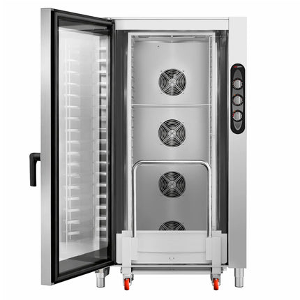 GGM Gastro Commercial Combi Oven - Manual Controls - 40x GN 1/1 or 20x GN 2/1 - incl. Core temperature probe & Tray trolley