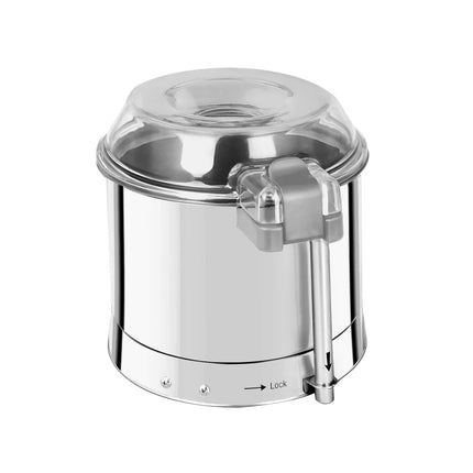 GGM Gastro Commercial Compact Veg Prep Machine - 735W - incl. 4 Cutting/Grating Discs & Cutter Bowl Attachment - Stainless Steel - Flip-Top Lid