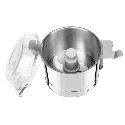 GGM Gastro Commercial Compact Veg Prep Machine - 735W - incl. 4 Cutting/Grating Discs & Cutter Bowl Attachment - Stainless Steel
