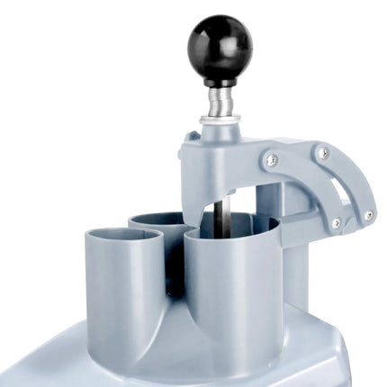 GGM Gastro Commercial Compact Veg Prep Machine - 735W - incl. 4 Cutting/Grating Discs & Cutter Bowl Attachment - Stainless Steel - Flip-Top Lid