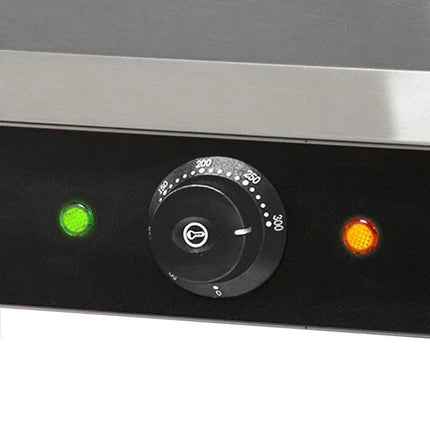 GGM Gastro Commercial Contact Grill - Heavy Duty Panini Press - 1.8kW - plates: ribbed top & bottom - grill area: 235x225mm