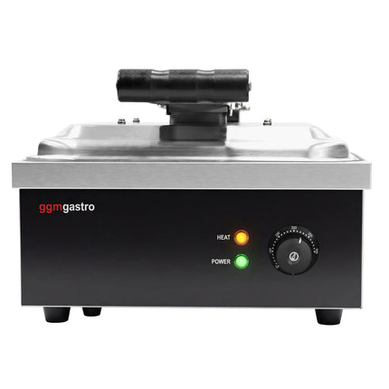 GGM Gastro Commercial Contact Grill - Heavy Duty Panini Press - 2.2kW - Digital - plates: smooth top & bottom - grill area: 350x330mm