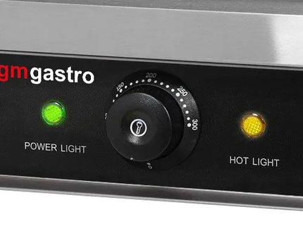 GGM Gastro Commercial Contact Grill - Heavy Duty Panini Press - 2.2kW - Digital - plates: ribbed top & bottom - grill area: 230x230mm
