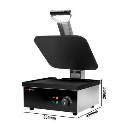 GGM Gastro Commercial Contact Grill - Heavy Duty Panini Press - 2.2kW - plates: smooth top & bottom - grill area: 350x330mm