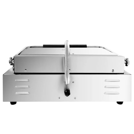 GGM Gastro Commercial Contact Grill - Heavy Duty Panini Press - 2.6kW - plates: ribbed top & bottom - grill area: 400x225mm