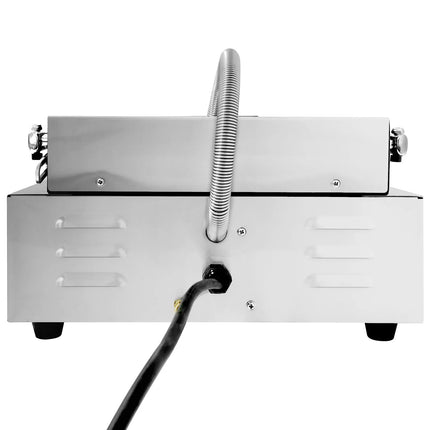 GGM Gastro Commercial Contact Grill - Heavy Duty Panini Press - 2kW - plates: ribbed top & bottom - grill area: 270x255mm