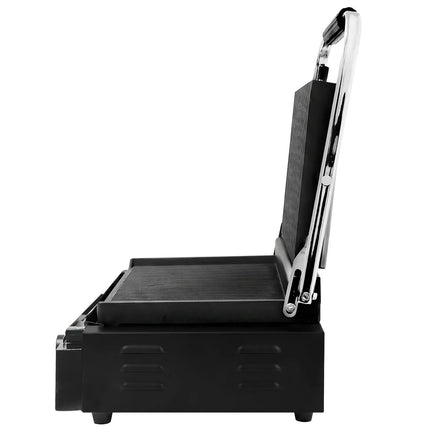 GGM Gastro Commercial Contact Grill – Ribbed Top & Bottom Plates – 2.2 kW – Grill Area: 345 × 235 mm