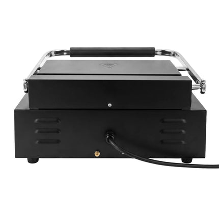 GGM Gastro Commercial Contact Grill – Ribbed Top & Bottom Plates – 2.2 kW – Grill Area: 345 × 235 mm
