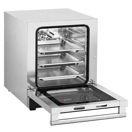GGM Gastro Commercial Convection Oven – Manual Controls – for 4 × GN 1/2 – with Timer – incl. 3 Baking Trays