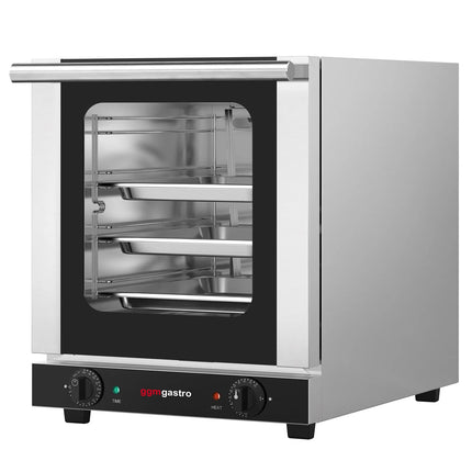 GGM Gastro Commercial Convection Oven – Manual Controls – for 4 × GN 1/2 – with Timer – incl. 3 Baking Trays