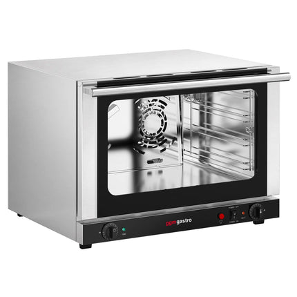 GGM Gastro Commercial Convection Oven with Steam Injection – Manual Controls – for 4 × GN 1/1 – with Timer – incl. 3 Baking Trays