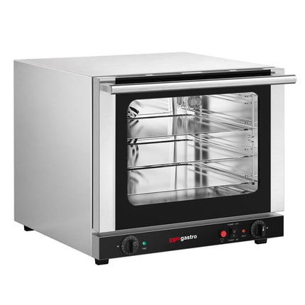 GGM Gastro Commercial Convection Oven with Steam Injection – Manual Controls – for 4 × 430 × 315 mm – with Timer – incl. 3 Baking Trays