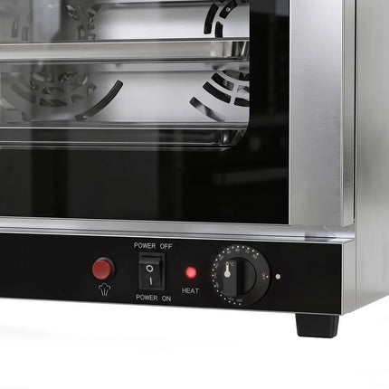 GGM Gastro Commercial Convection Oven with Steam Injection – Manual Controls – for 4 × GN 1/1 – with Timer – incl. 3 Baking Trays
