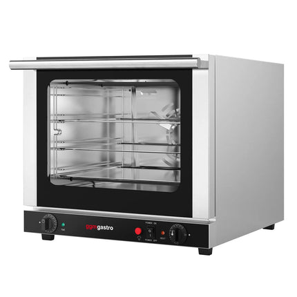 GGM Gastro Commercial Convection Oven with Steam Injection – Manual Controls – for 4 × 430 × 315 mm – with Timer – incl. 3 Baking Trays