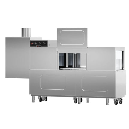 GGM Gastro Commercial  Conveyor Dishwasher - Digital - 31 kW - 380V - 2000 Plates/Hour - with Dryer - Right Infeed - with Infeed Table - Belt System