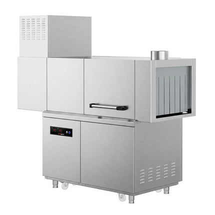 GGM Gastro Commercial Conveyor Dishwasher - Digital - 47kW - with Dryer - with Integral Detergent & Rinse Aid Pumps - with Left-hand Feed Table