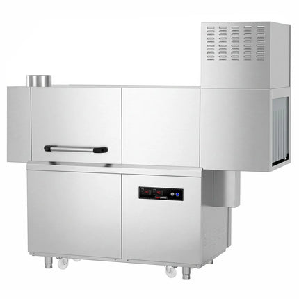 GGM Gastro Commercial Conveyor Dishwasher - Digital - 47kW - with Dryer - with Integral Detergent & Rinse Aid Pumps - with Left-hand Feed Table