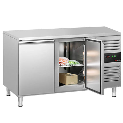 GGM Gastro Commercial Counter Freezer ECO - 1360x700mm - with 2 doors - capacity 282 litres