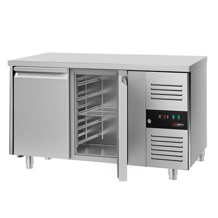GGM Gastro Commercial Counter Freezer ECO - 1360x700mm - with 2 doors - capacity 282 litres