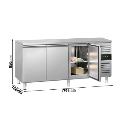 GGM Gastro Commercial Counter Freezer ECO - 1795x700mm - with 3 doors - capacity 417 litres