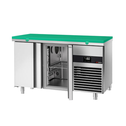 GGM Gastro Commercial Counter Freezer PREMIUM - 1400x700mm - with 2 doors - incl. cutting board - capacity 281 litres