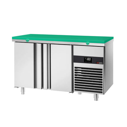 GGM Gastro Commercial Counter Freezer PREMIUM - 1400x700mm - with 2 doors - incl. cutting board - capacity 281 litres