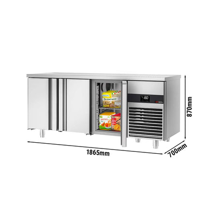 GGM Gastro Commercial Counter Freezer PREMIUM - 1865x700mm - with 3 doors - capacity 474 litres