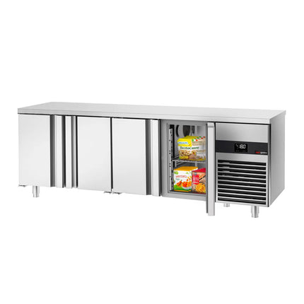 GGM Gastro Commercial Counter Freezer PREMIUM - 2230x700mm - with 4 doors - capacity 632 litres