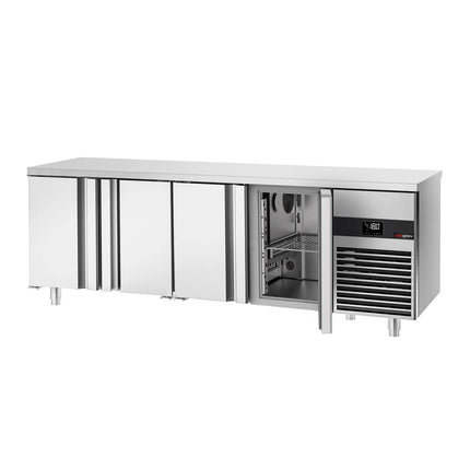GGM Gastro Commercial Counter Freezer PREMIUM - 2230x700mm - with 4 doors - capacity 632 litres