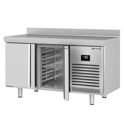 GGM Gastro Commercial Counter Freezer PREMIUM PLUS - 1468x700mm - with 2 doors - with upstand - capacity 305 litres