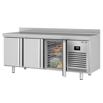 GGM Gastro Commercial Counter Freezer PREMIUM PLUS - 1960x600mm - with 3 doors - with upstand - capacity 385 litres