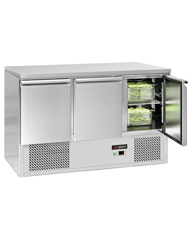 GGM Gastro Commercial Counter Fridge ECO - 1368x700mm - with 3 doors - capacity 368 litres