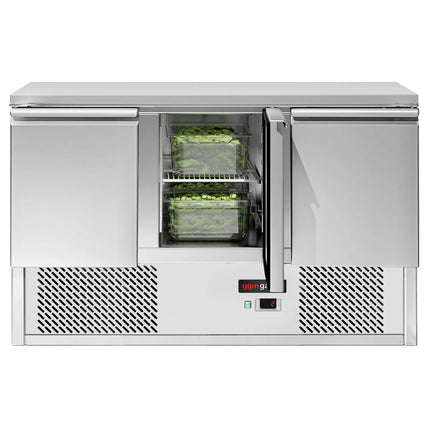 GGM Gastro Commercial Counter Fridge ECO - 1368x700mm - with 3 doors - capacity 368 litres